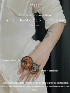 Anel Vulcano - Tamanho M / Cobre - PONTO ATELIER