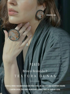 Brinco Redondo Dunas - P / Cobre com Prata - PONTO ATELIER