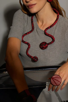 Colar Dalí Tinta - Vermelho