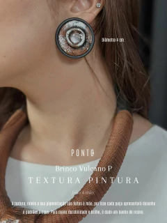 Brinco Vulcano P - Cobre com Prata - PONTO ATELIER