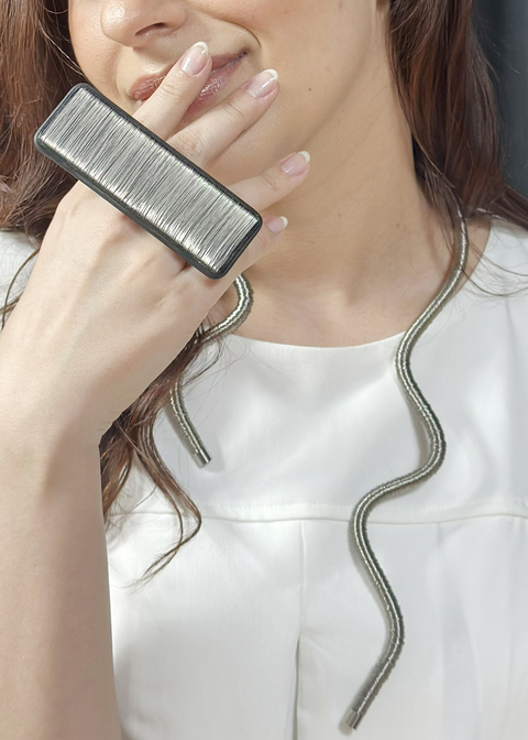 Anel Retângulo Inox - comprar online