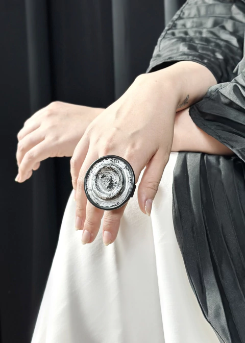 Anel Vulcano - Tamanho M / Prateado - comprar online