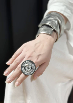 Anel Vulcano - Tamanho P / Prateado - comprar online