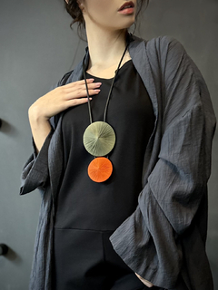 Colar Orabolas Militar com Laranja