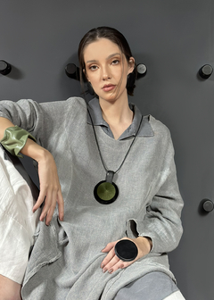 Colar Grego Longo - Verde Musgo - comprar online