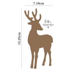 APLIQUE ALCE NATALINO - MDF0074/75 - Atelier Farmhouse Daniela Alves