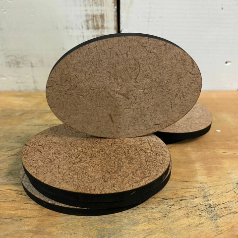 PLAQUINHA OVAL MDF 6MM