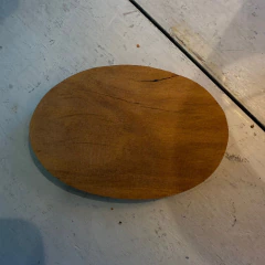 BASE OVAL PEROBA RÚSTICA - loja online