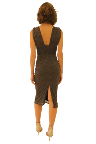 Vestido Poá Cloe Marrom