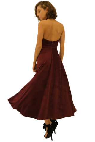 Vestido Bordô Anastasia