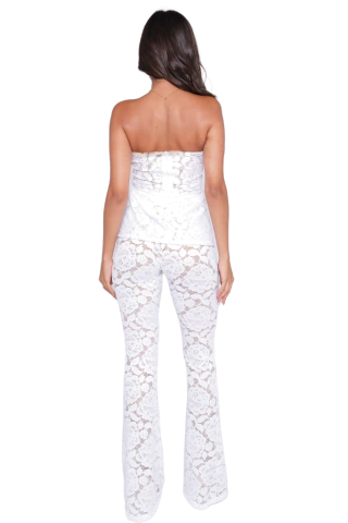 Calça renda flare
