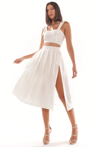 off white skirt