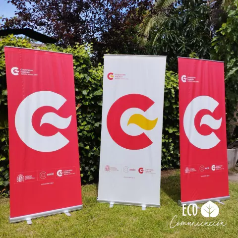 Banner en bioplástico + portabanner