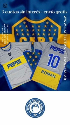 Boca Juniors 2002 Gris Roman PEPSI - LAPELOTANOSEMANCHA