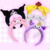 Tiara de pelúcia Sanrio para auxiliar na maquiagem