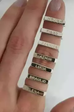 Imagen de ANILLO Mini Sello Name - Plata 925