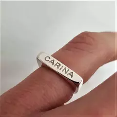 ANILLO Mini Sello Name - Plata 925 - tienda online