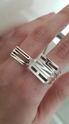 ANILLO Inicial apaizada - Plata 925 en internet