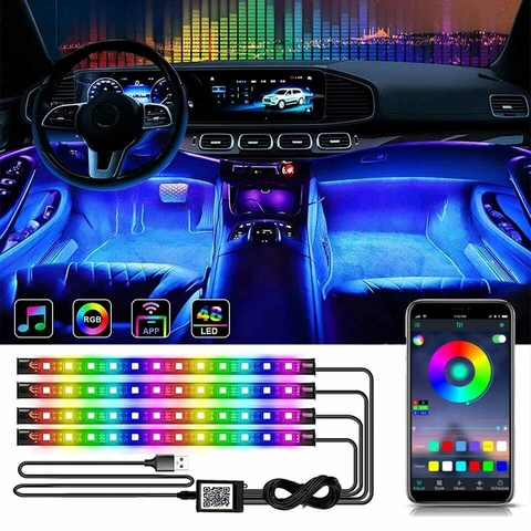 Kit Tiras Rigidas RGB Auto Tunning Bluetooth - comprar online