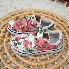 ZAPA ABROJO LONA FLORES - Little Piaro