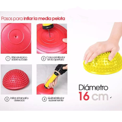 Mini Bosu Inflable con pinches, estabilidad, equilibrio - comprar online
