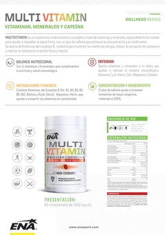 Multivitamin ENA, Vitaminas, minerales y cafeína - comprar online