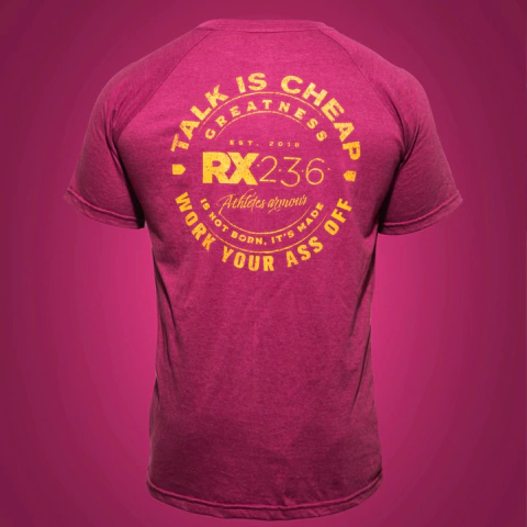 Remera WORK YOUR ASS OFF uva (H)