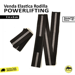 Venda Elástica Rodilla Powerlifting 2m x 8 cm