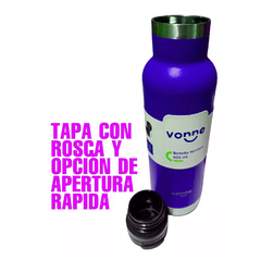 Botella Violeta Térmica 600 ml Frio/Calor, Doble Pared Acero Inox (copia) - tienda online