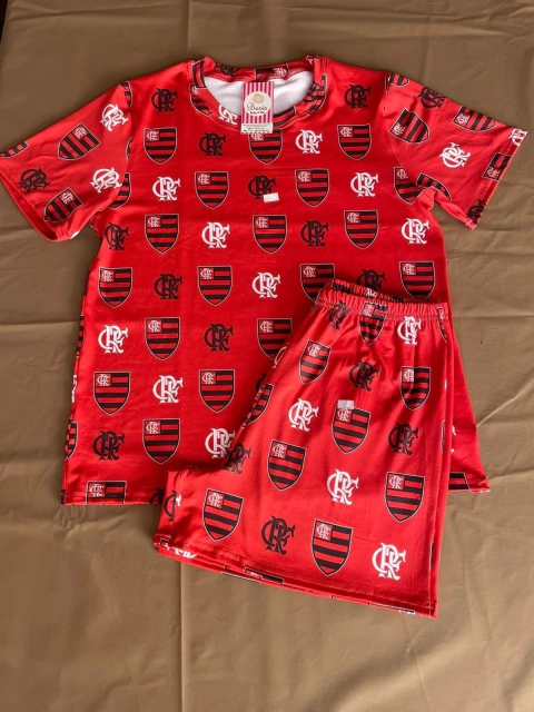 Pijama suede feminino adulto Flamengo