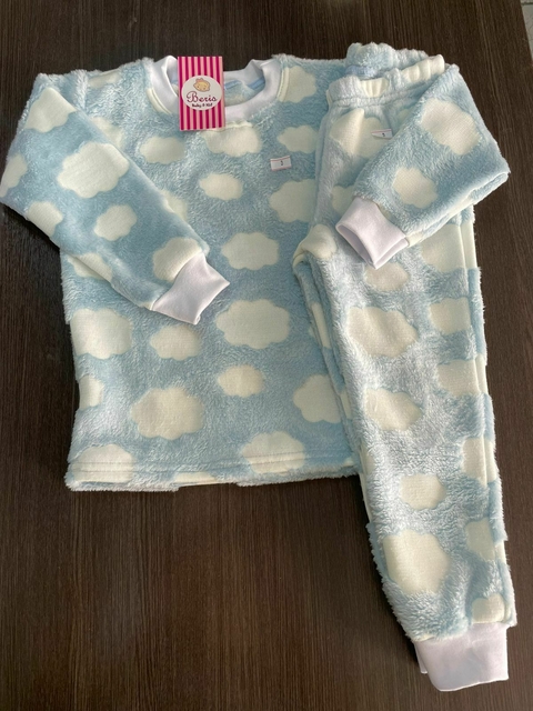 Fleece brilha no escuro nuvem azul bcj977