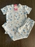 Pijama algodão com elastano fundo do mar azul com calça bcj983