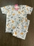 Pijama malha curto animais azul BCJ989