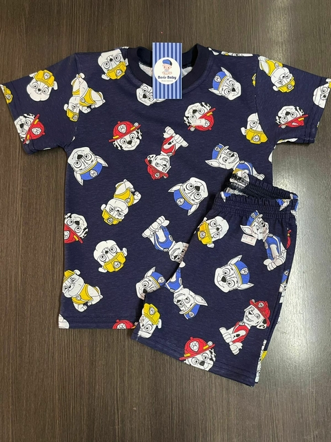 Pijama algodão Patrulha Canina azul marinho 1265