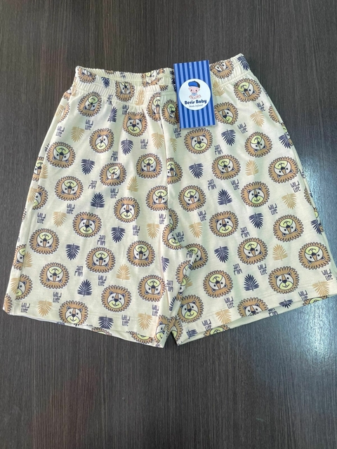 Shorts malha leão nude avulso 1384