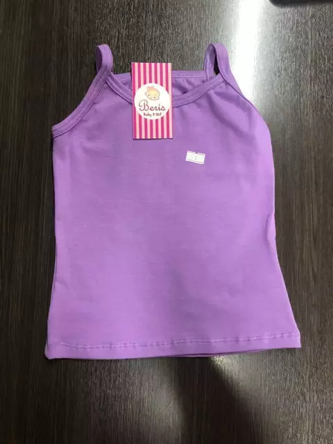 Blusa de alça algodão com elastano lilas 1503