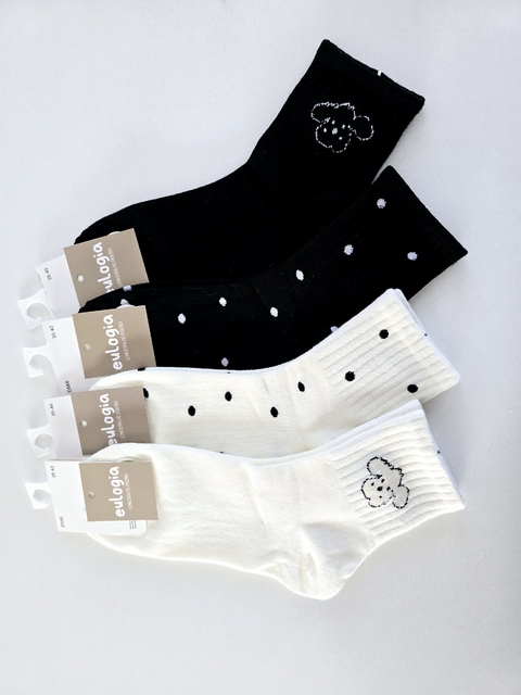Medias tonos negro y natural - comprar online