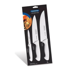Juego 3 Cuchillas Filosas Carnicero Premium Tramontina en internet