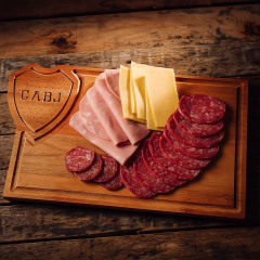 Tabla Asado Grande De Boca Con El Escudo Grabado - Destapa la Olla