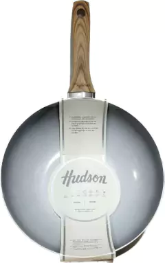 Wok Aluminio Antiadherente Ceramica Hudson 28cm Degradado Gray