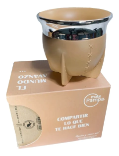 Set Termo Lumilagro Acero Inoxidable + Mate Pampa Marron - tienda online
