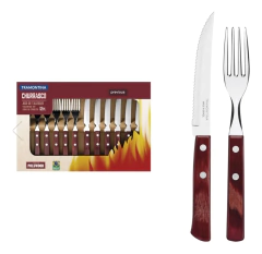Set 12 Cubiertos Polywood Cerezo