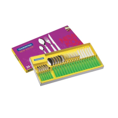 Set Juego 24 Cubiertos (6C/U) Mango Plastico New Kolor Tramontina VERDE + Caja para Regalo