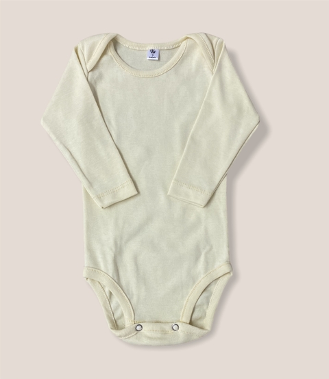 Body manga larga Amarillo liso