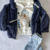 Pack Bonnet con Campera de Corderoy - Azul - comprar online