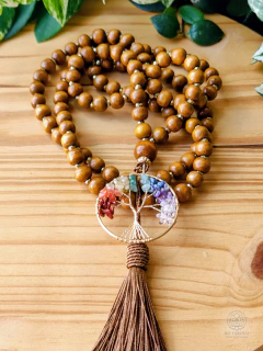 Japamala Árvore Interior - Madeira e Árvore da Vida 7 Chakras - Rô Tarossi Japamalas e Joias Naturais 