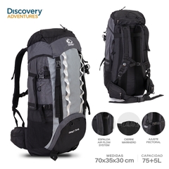 Mochila Discovery Mochilero 75+5l Camping Trekking en internet