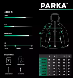 Imagen de Campera Inflada Orion Black (M-142) parka