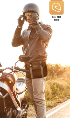 Riñonera Moto Kossok Steel Compartimentos Amplios