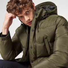 CAMPERA INFLADA HYDRA MILITARY GREEN - PARKA en internet